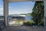 BALCONY WITH BEAUTIFUL VIEWS OF THE LAKE AND FALLS DOCKS & PROPERTY 